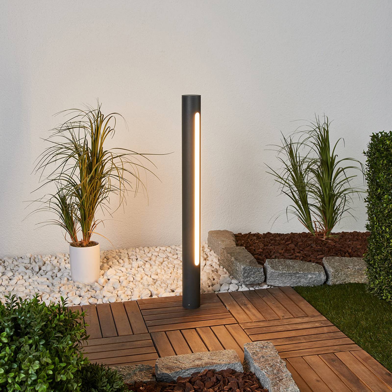 LED Pathway Light Tomas Lucande, Alu / grey / zinc, Aluminium, Modern, Outdoor lights