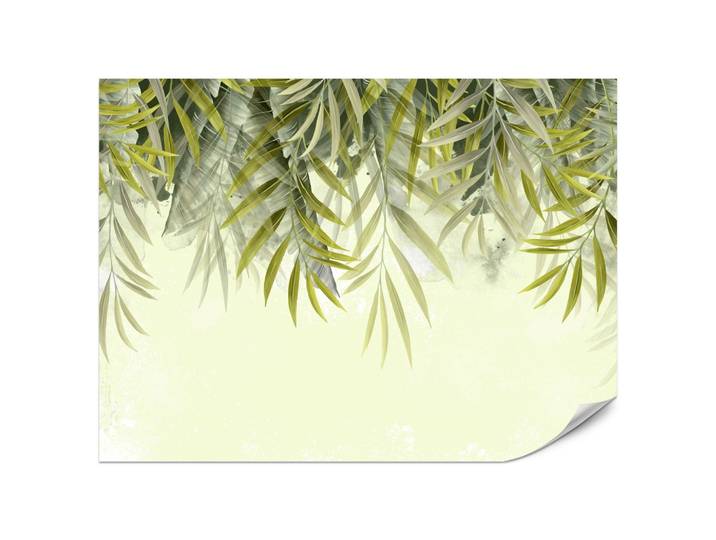 FOTOTAPETE für Schlafzimmer Exotische Blätter Grün Tropisch 200x140