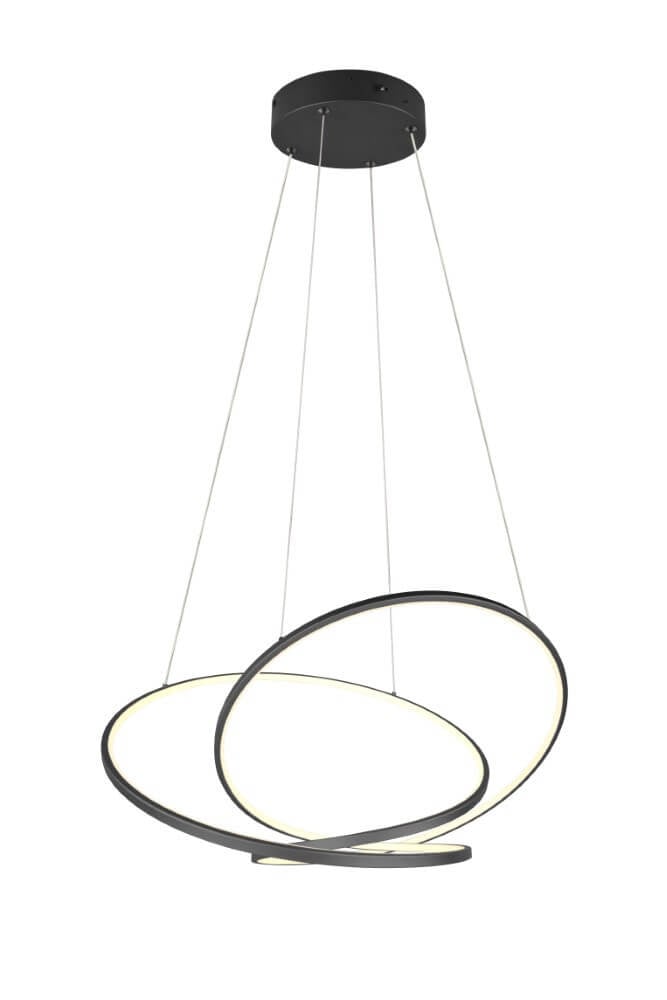 Trio Darvin Vide Hanglamp Zwart Modern LED Dimmable Diameter: 75 cm