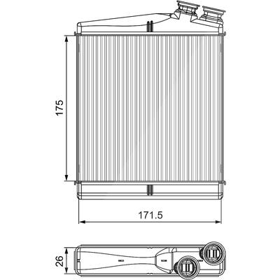 Valeo Wärmetauscher, Innenraumheizung [Hersteller-Nr. 811512] für Land Rover, Volvo, Land Rover (chery)