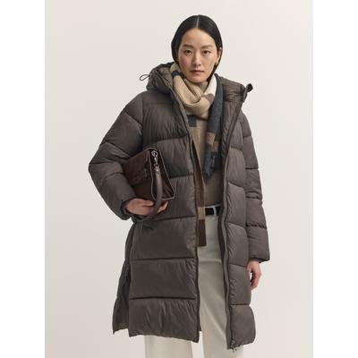 Kurzjacke BUGATTI "Regular Fit", Damen, Gr. 40, 90, braun, 100% Polyester, unifarben, regular fit, Jacken Kurzjacke, Regular Fit Steppjacke Kapuze