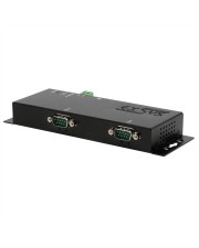 Exsys Ethernet zu Seriell 2x RS-232/422/48 485Ports mit 9Pin Stecker inkl Digital/Daten Netzwerk 9-polig (EX-6122-2)