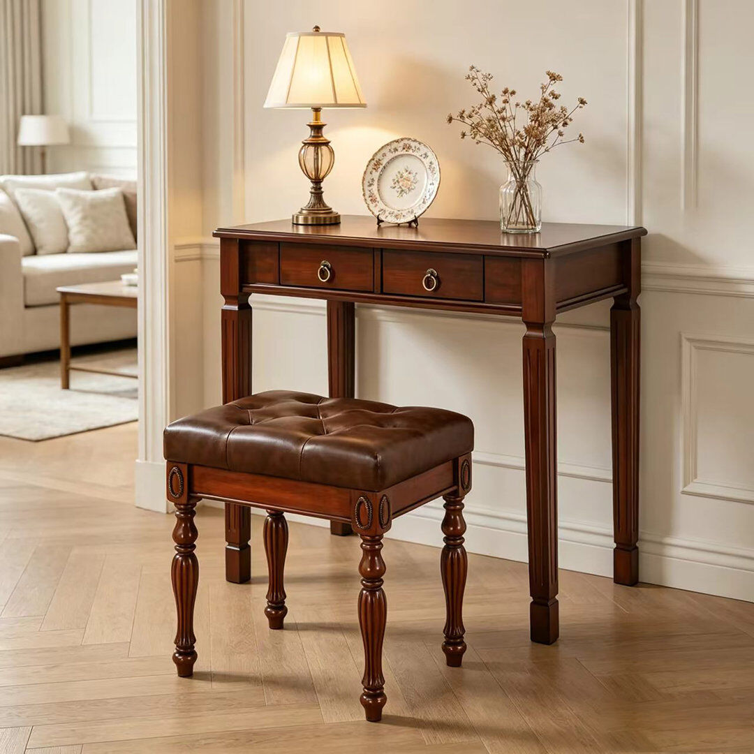 Ophelia & Co. Dressing Table Brown 77cm H X 80cm W X 50cm D