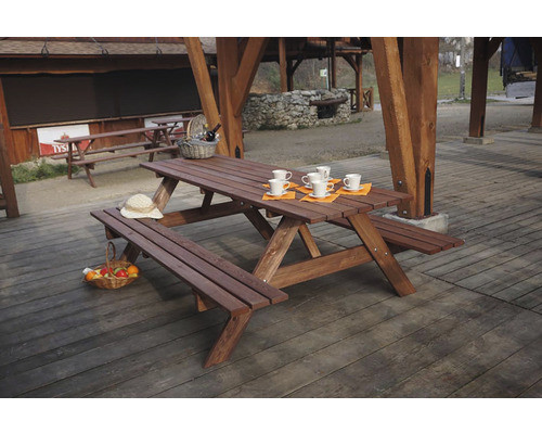 Rojaplast Tuinset Piknik met houten elementen, 200 cm