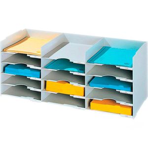 Paperflow Sortierstation 531.02, A4, 15 Fächer, 5 Etagen, Kunststoff, grau