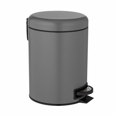 WENKO Kosmetik Treteimer Mod. Leman Grau Matt 5L, mit herausnehmbarem Einsatz