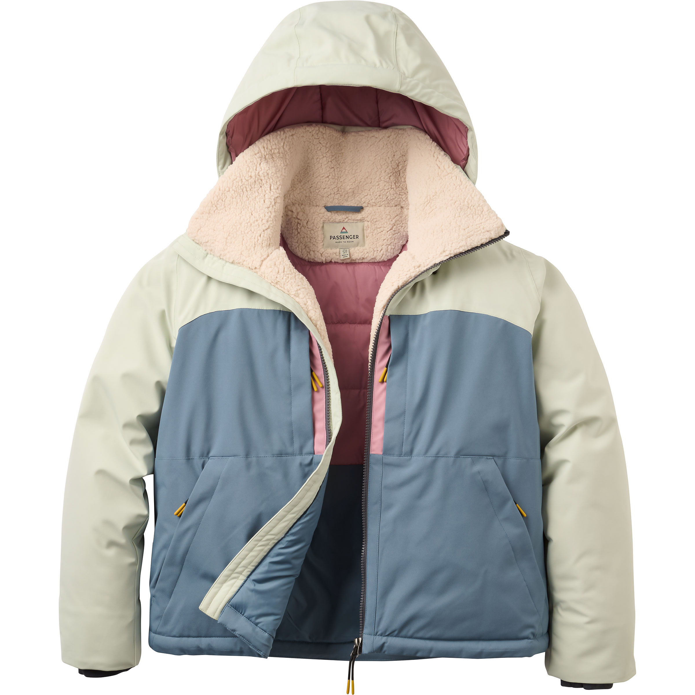 Passenger Lumi Colour Block Damen Freizeitjacke, Parkas blau Größe L Lifestyle Isolierend Wasserabweisend