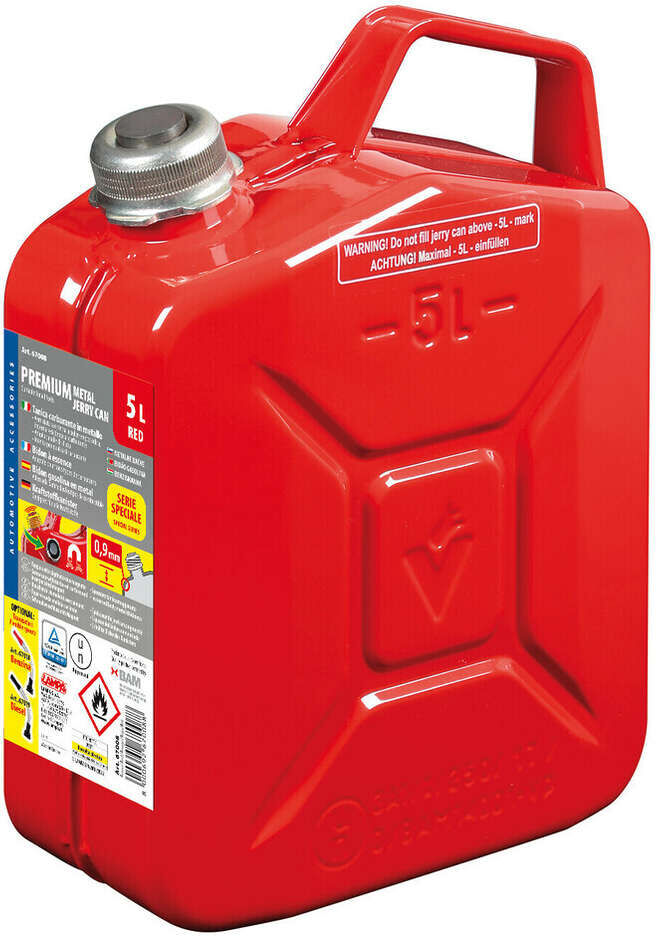 Tanica Carburante in Metallo Lampa 5L Rossa taglia unica