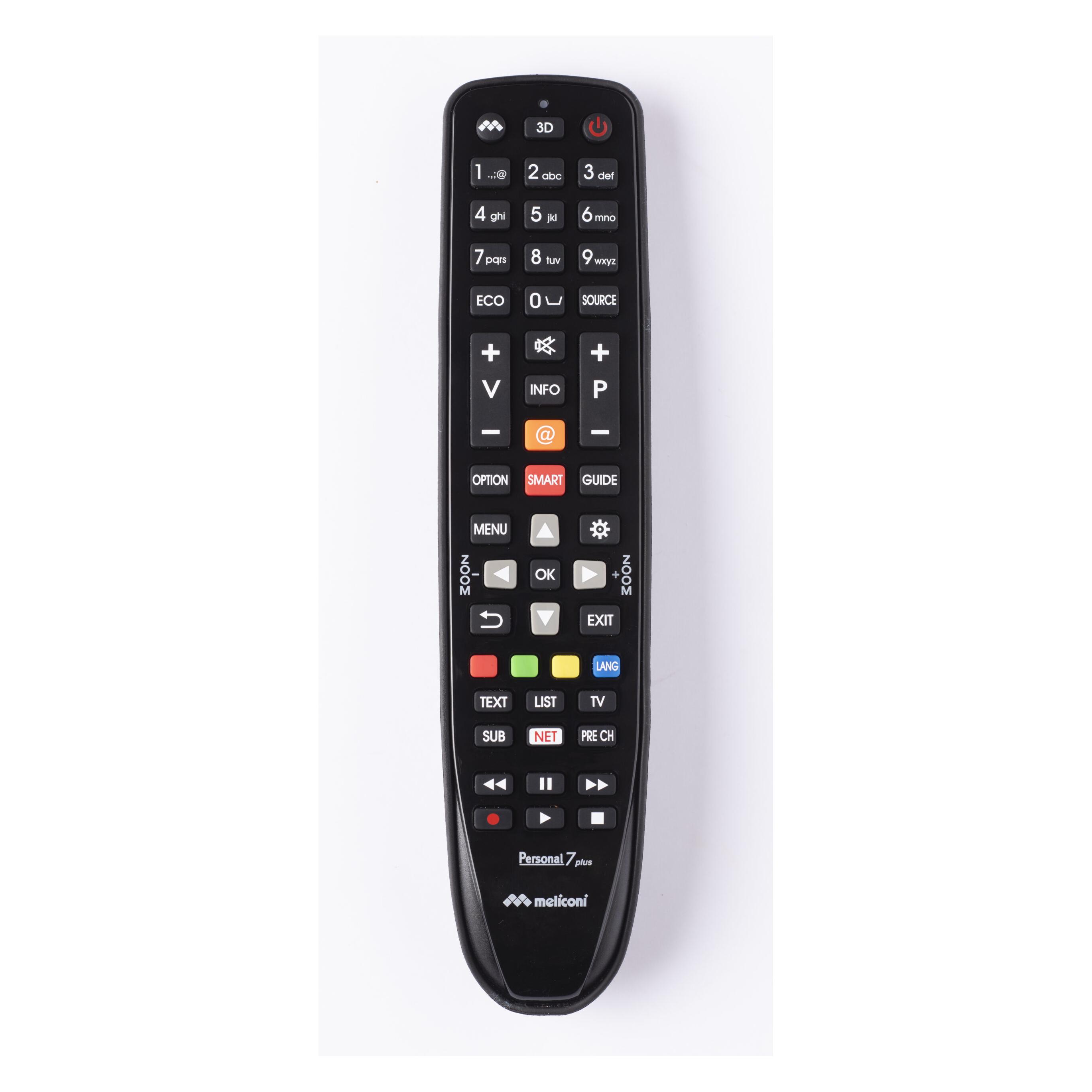 Meliconi Gumbody Personal 7 plus IR-Fernbedienungstasten für Fernseher (Universal Fernbedienung, Infrarot) (806078)