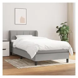vidaXL, Boxspringbett, Catardorf (Block mit Quadraten) (80 x 200 cm)