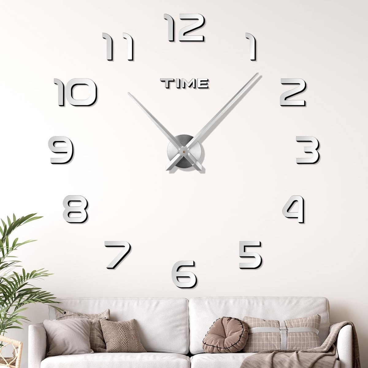 Dailygoods Innovra Dailygoody Wandklok - Moderne Digitale Wandklok - Zilver