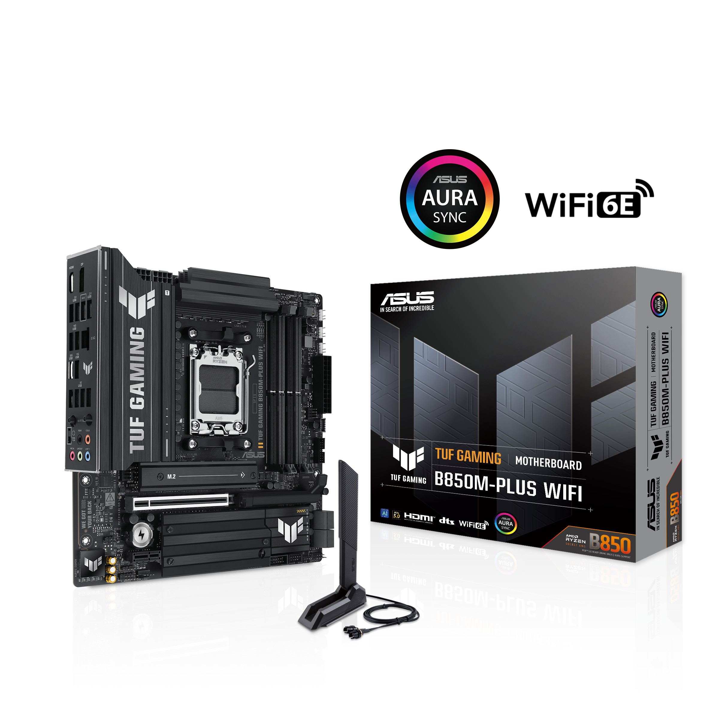 ASUS TUF GAMING B850M-PLUS WIFI Micro-ATX Mainboard - Sockel AM5