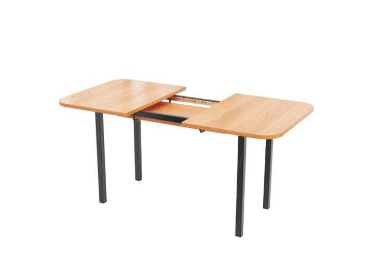 I0I&I0I Ausziehbarer Esstisch Modernes Design Faltbarer Tisch mit Stabiler Legierungsstütze für Esszimmer Küche (Ameican White Oak + MDF + MDF-1)