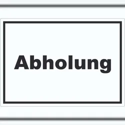 HB-Druck Abholung Aufkleber mit Text Post waagerecht A6 (105x148mm)