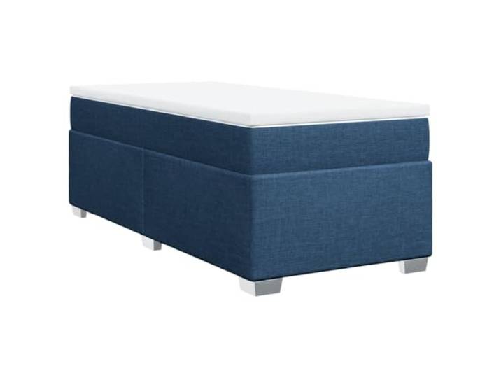 KKgypkn Boxspringbett mit Matratze Blau 90x200 cm Stoff – Taschenfederkernmatratze mit Lattenrost für erholsame Nachtruhe