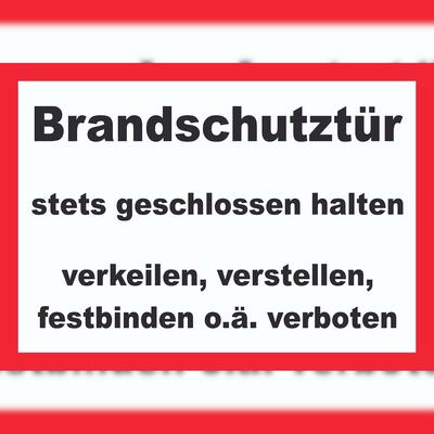 HB-Druck Brandschutztür Schild A3 (297x420mm)