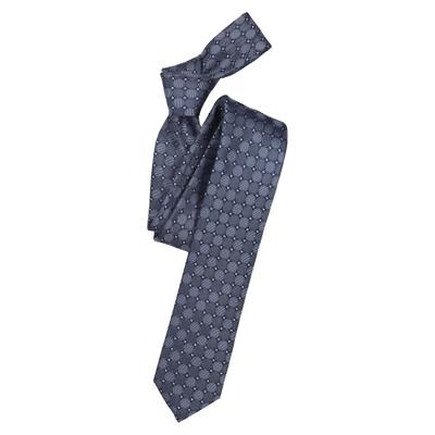 Krawatte VENTI "VENTI Krawatte gemustert", Herren, blau (graues mittelblau), 100% Seide, Krawatten