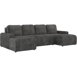 WOHNLANDSCHAFT NESSARO U Grau Cord