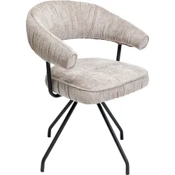 KARE DESIGN Stuhl Arabella 87358 Stoff Silber