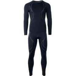 Hi-Tec, Herren, Funktionsunterhose, Ikar Set Thermounterwäsche (XL), Schwarz, Grau, Blau