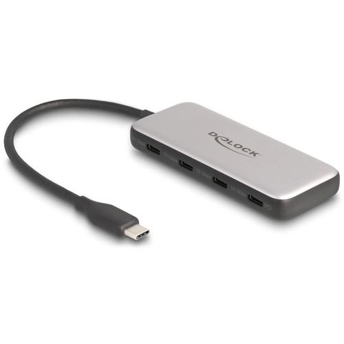 Delock USB 10 Gbps USB Type-C Hub mit 4 x USB Type-C Buchse und PD 85 Watt