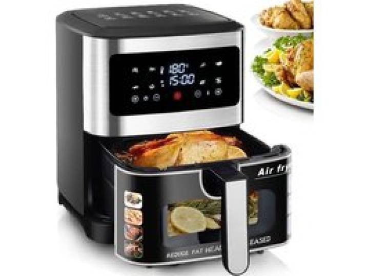 Friteuse Air Fryer KILISKY - 8 8 L - 1900 W - Fenêtre Visible - 8 programmes - Sans huile