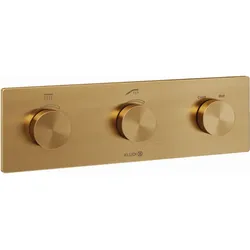 Kludi PushTronic Elektronisches Thermostat 38300N1-00 Unterputz, mit Feinbauset Brushed Bronze PVD