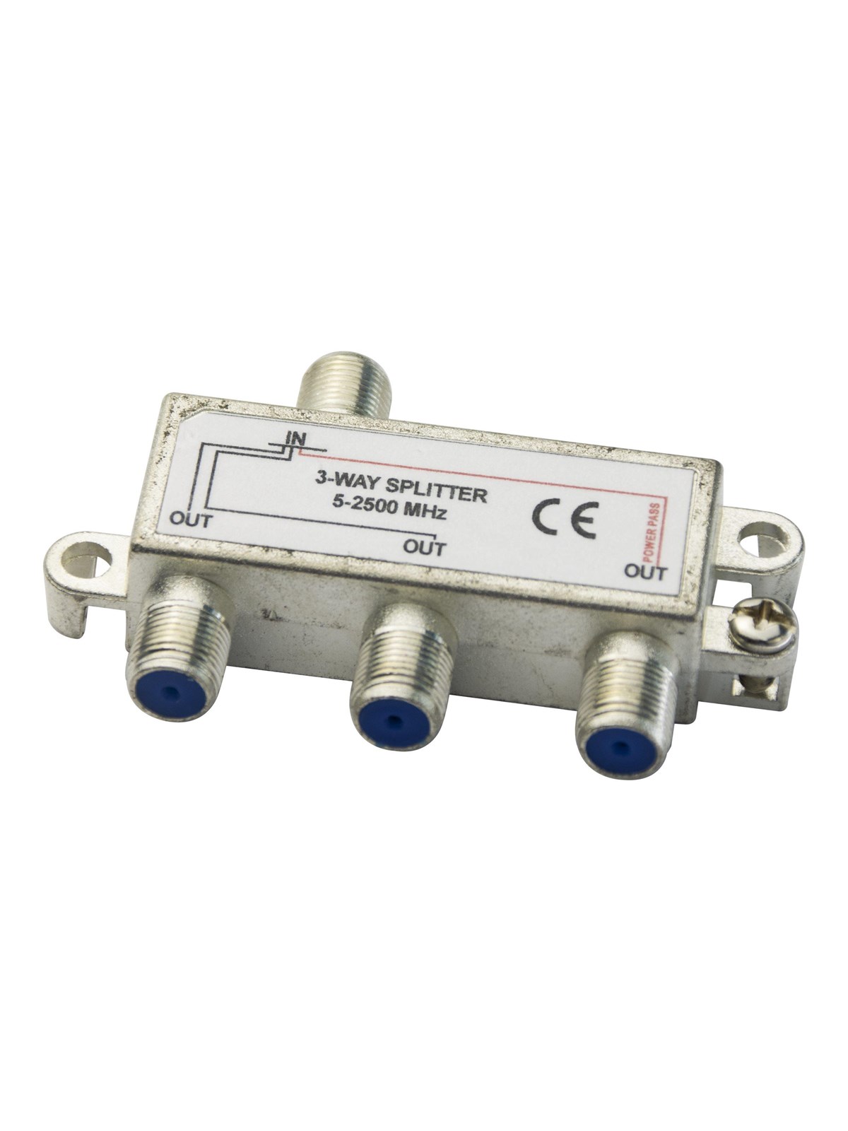 Deltaco - splitter - 3-way F-connectors DC pass Class A
