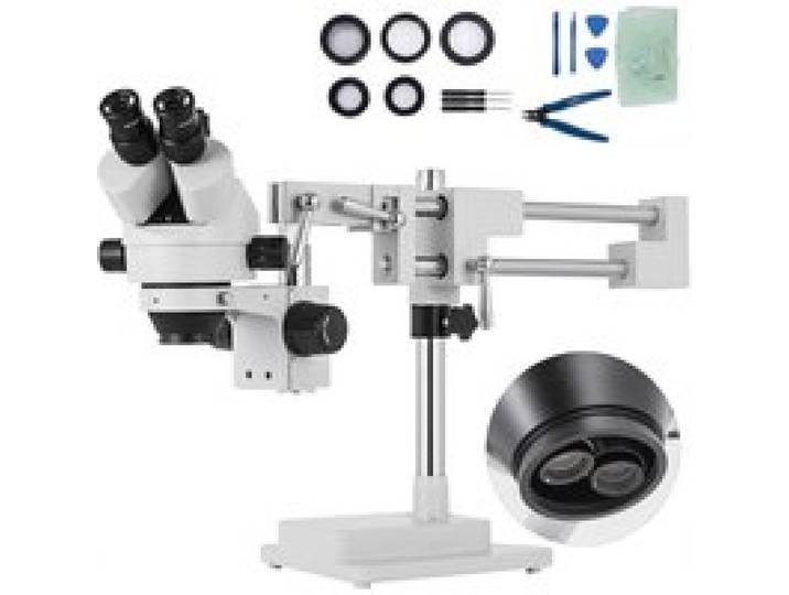 SucceBuy 3,5X-90X trinoculaire stereo digitale microscoop 360° ° Draaibare simul-focale ondersteuning Camera Connect Lab optische instrumenten