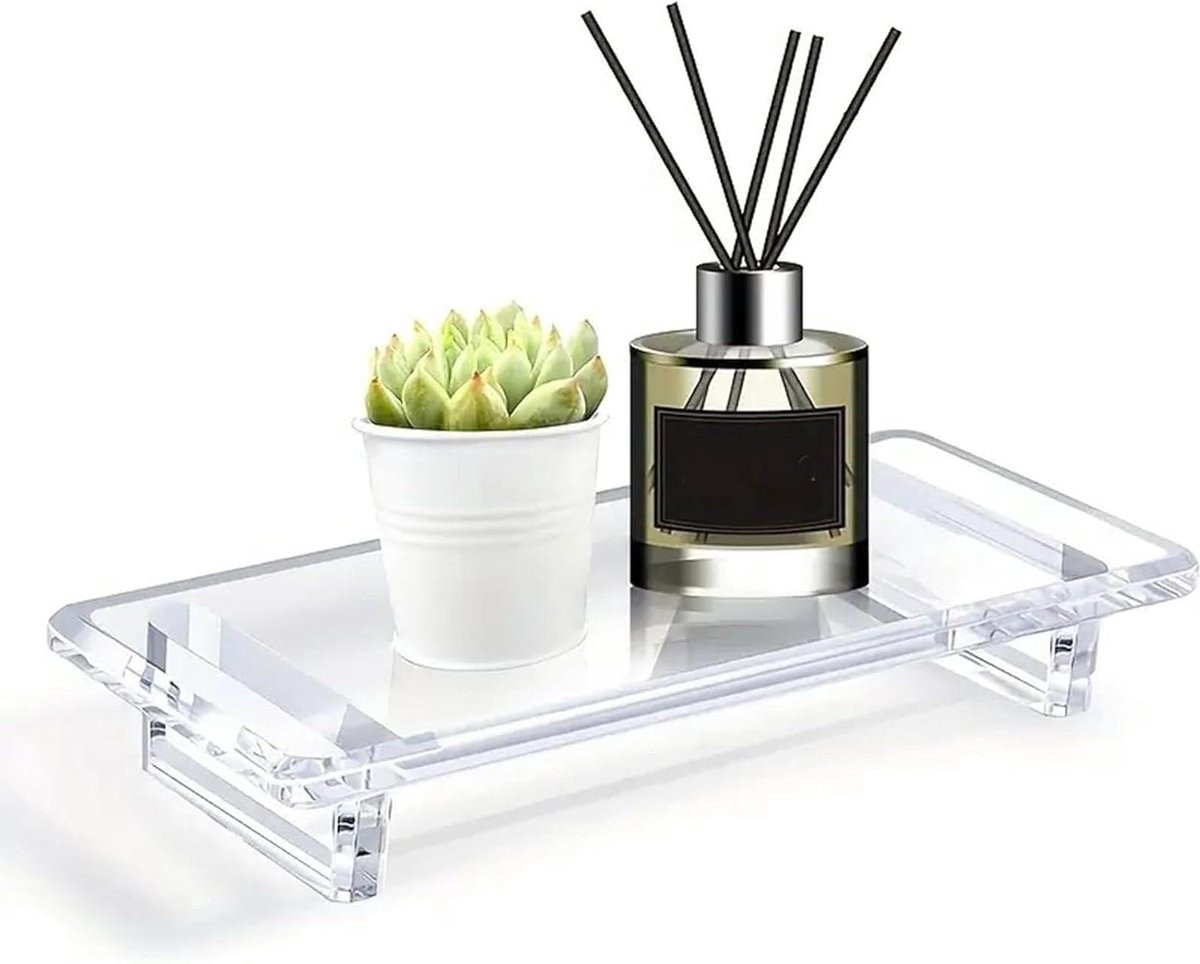 Transparant Badkamer Dienblad - Waterdichte Aanrecht Organizer - Breedte: 218 cm