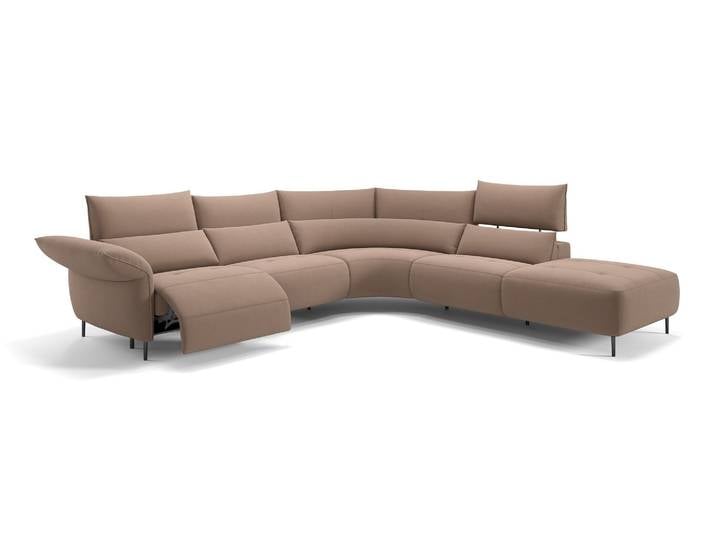 Stoff Wohnlandschaft BOSA L-Form Herz-Waage-Funktion XXL Sofa