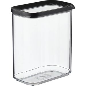 Mepal Vorratsdose Modula, aus Kunststoff, 1,5 Liter, transparent / schwarz, luftdicht