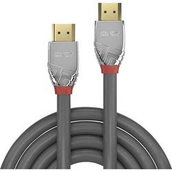 LINDY HDMI Anschlusskabel HDMI-A Stecker, HDMI-A Stecker 7.50 m Grau 37875 4K UHD HDMI-Kabel