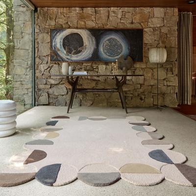 Wollteppich FLAIR RUGS "Mia Scallop", rot (rostrot), B:160cm H:12mm L:230cm, Wolle, Teppiche, in Jakobsmuschel-Form