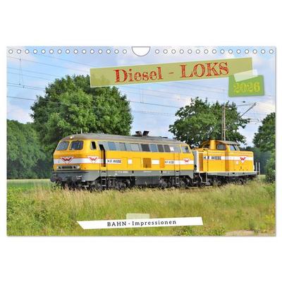 Diesel-Loks (Wandkalender 2026 DIN A4 quer), CALVENDO Monatskalender
