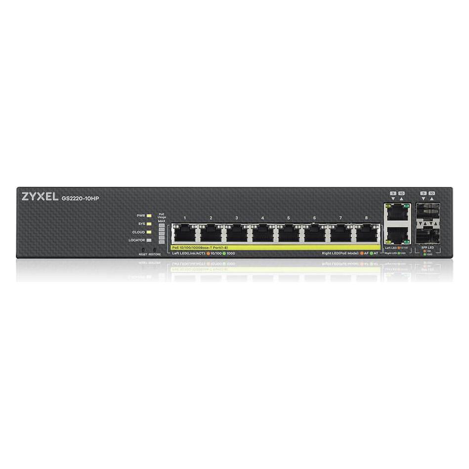 Zyxel GS2220-10HP 8-PORT GBE L2 POE (10 Ports) (GS2220-10HP-GB0101F)