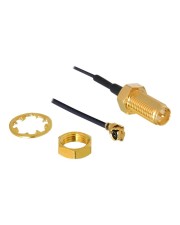 Delock HF Antenna Connection for Installation Antennenkabel I-PEX M bis RP-SMA W 35 cm Schwarz (88379)