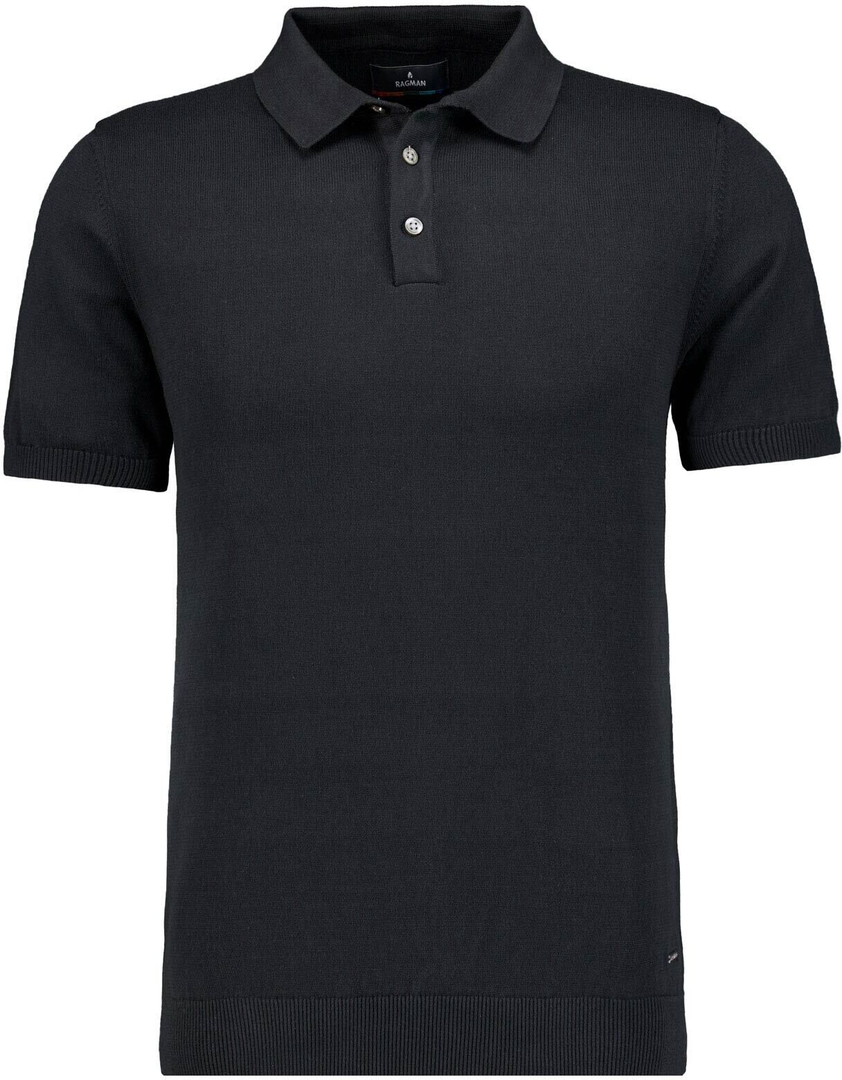 Rundhalspullover RAGMAN, Herren, Gr. 54, schwarz, Feinstrick, 100% Baumwolle, Pullover Rundhalspullover schwarz 54