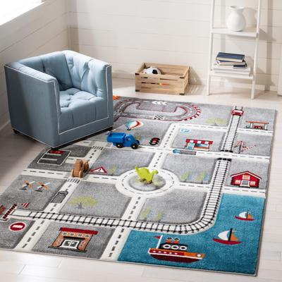 SAFAVIEH Carousel Kids Koika Neighborhood Toy Roadway Area Rug
