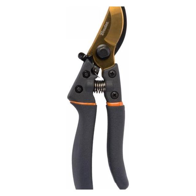 Bradas V-SERIES secateurs, passing blade, SK5 steel, gold (KT-V1021)