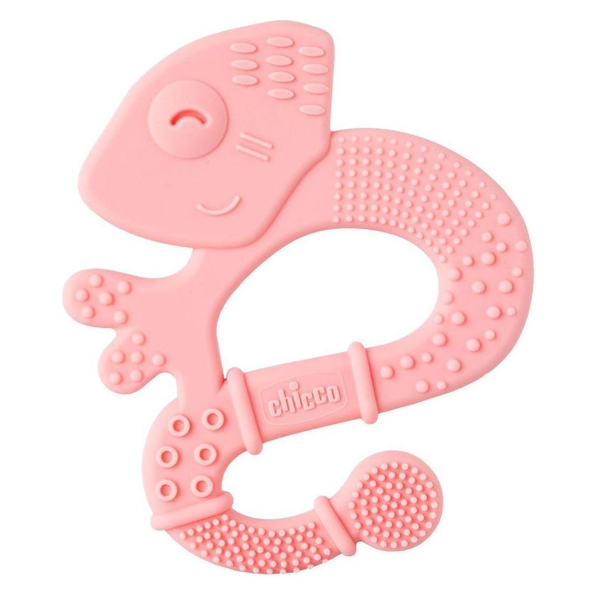 Chicco Beissring mit sanften Borsten - EIDECHSE PINK, - 2m+ (2 Monate) (00028110100000)