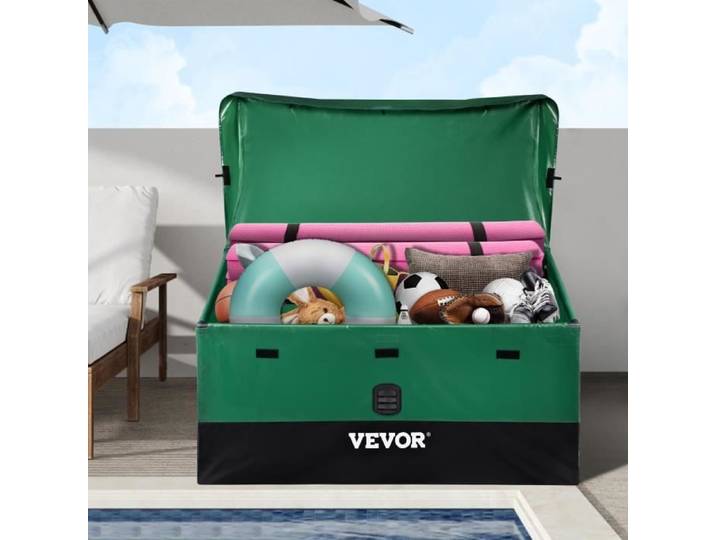 VEVOR Boîte de Rangement Extérieur Étanche 440L Bâche PE Imperméable 122x63x75cm