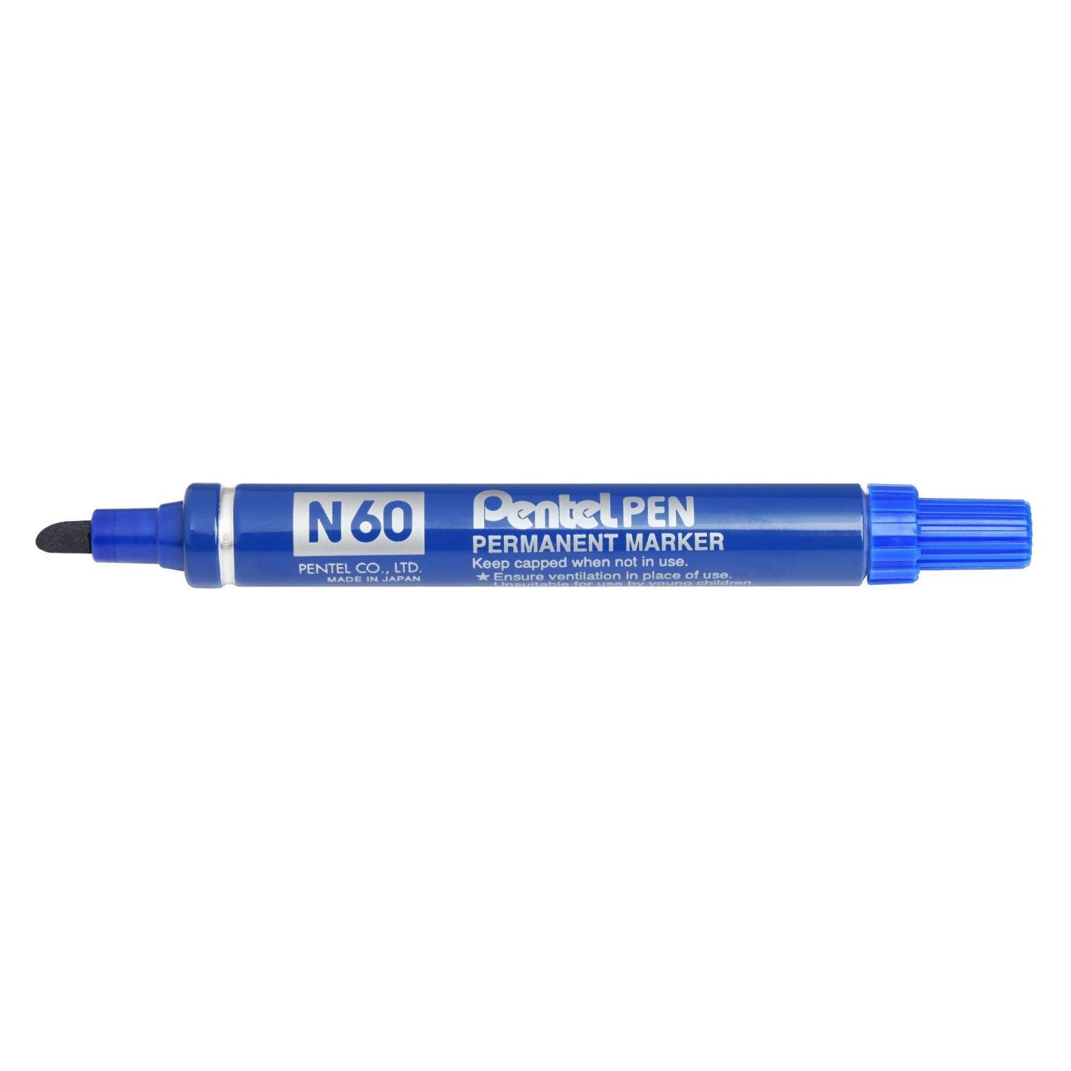 Pentel Abgeschrägter Marker N60 blau (12 Stück) (12x) (155468)
