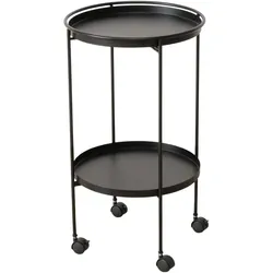 Boltze Home, Couchtisch + Beistelltisch, Beistelltisch Alfonso 40 x 71 cm, Schwarz