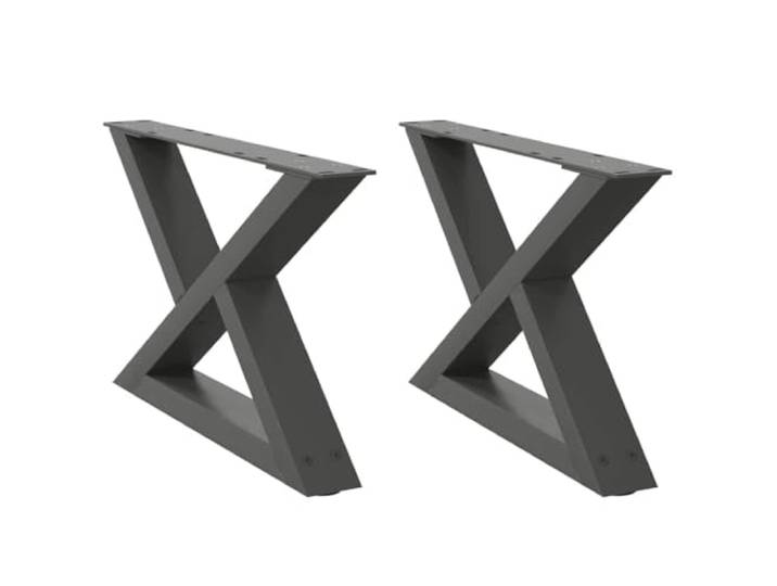 hliofuir Couchtischbeine 2 STK Anthrazit 50x30 cm Metall Tischbeine Robustes 2er Set Tischbeine aus pulverbeschichtetem Stahl mit Höhenverstellung für Wohnzimmer Couchtisch DIY Projekte.