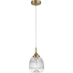 Nova Luce 9738210 Mond E14 Pendelleuchte Gold, Transparent