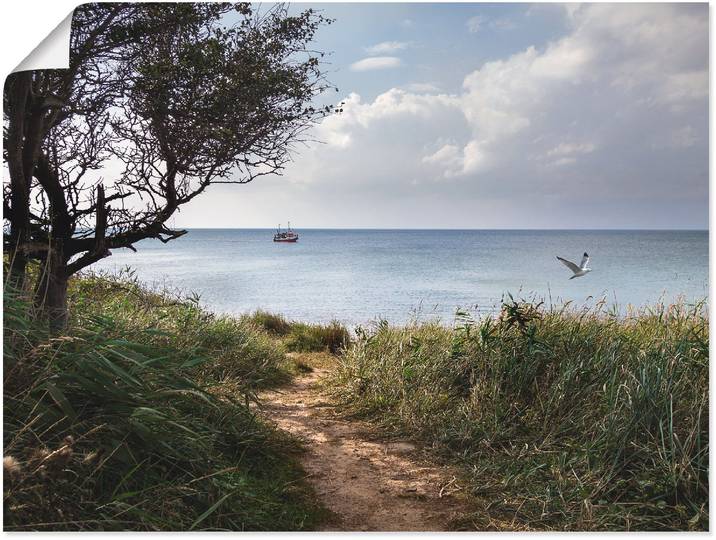 Poster ARTLAND Wege zum Meer.... , beige (farbe bild(er): naturfarben), B:40cm H:30cm, Bilder, Poster, ohne Rahmen