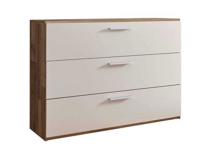 Mid.you Kommode, Eiche, Champagner, Kunststoff, 3 Schublade(n) Schubladen, 120x86.6x38 cm, stehend, Wohnzimmer, Kommoden & Sideboards, Kommoden