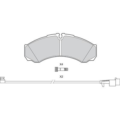 VALEO Bremsbelagsatz, Scheibenbremse 302874 Hinterachse für Iveco