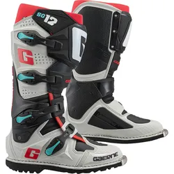 Gaerne SG-12 Enduro Gravel, Stiefel - Grau/Schwarz/Rot/Türkis - 42 EU